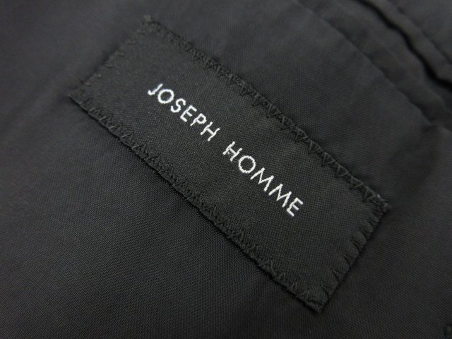 超美品 【ジョセフオム JOSEPH HOMME】 ウール素材 2ボタン段返り 3ピーススーツ (メンズ) size52 濃紺 ネイビー 織柄 ●27RMS7328_画像10