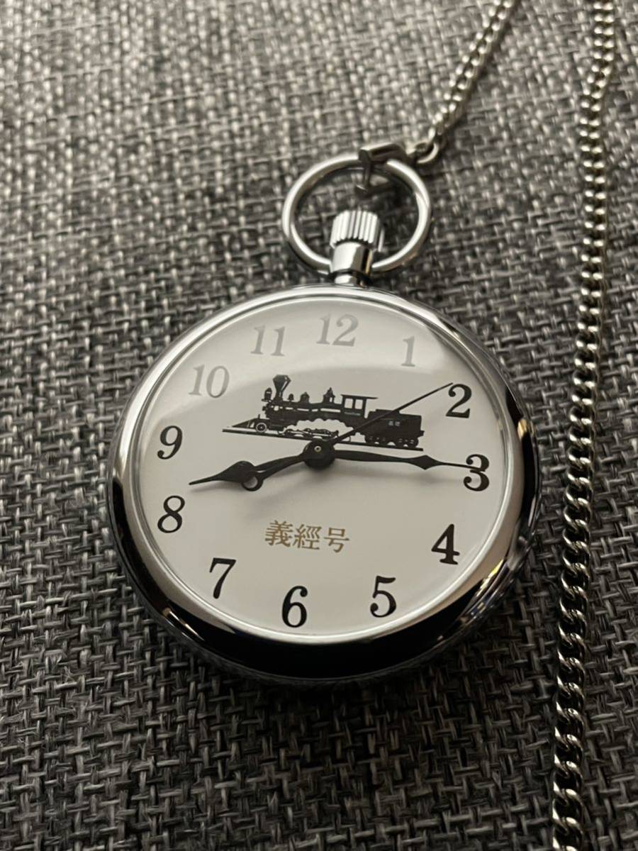 JR西日本　懐中時計　7C11 0010 義経号　SEIKO 鉄道時計　稼働品　機関車　セイコー _画像5