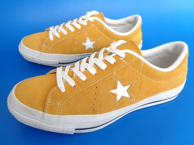 13262# beautiful goods CONVERSE ONESTAR J MADE IN JAPAN Converse one Star yellow white mustard mustard Karashi 61/2 25 cm Vintage 