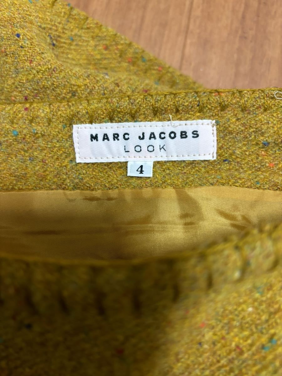 ［MARC JACOBS LOOK］マークジェイコブス　ウール スカート マスタードカラー　4 Y2064_画像4