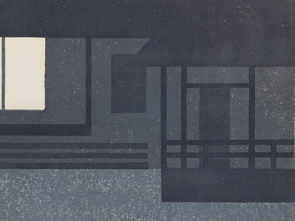 【五】真作 斎藤清 『KATSURA KYOTO 70'(A)』 木版画 直筆サイン 1970年 ed.80 額装_画像3