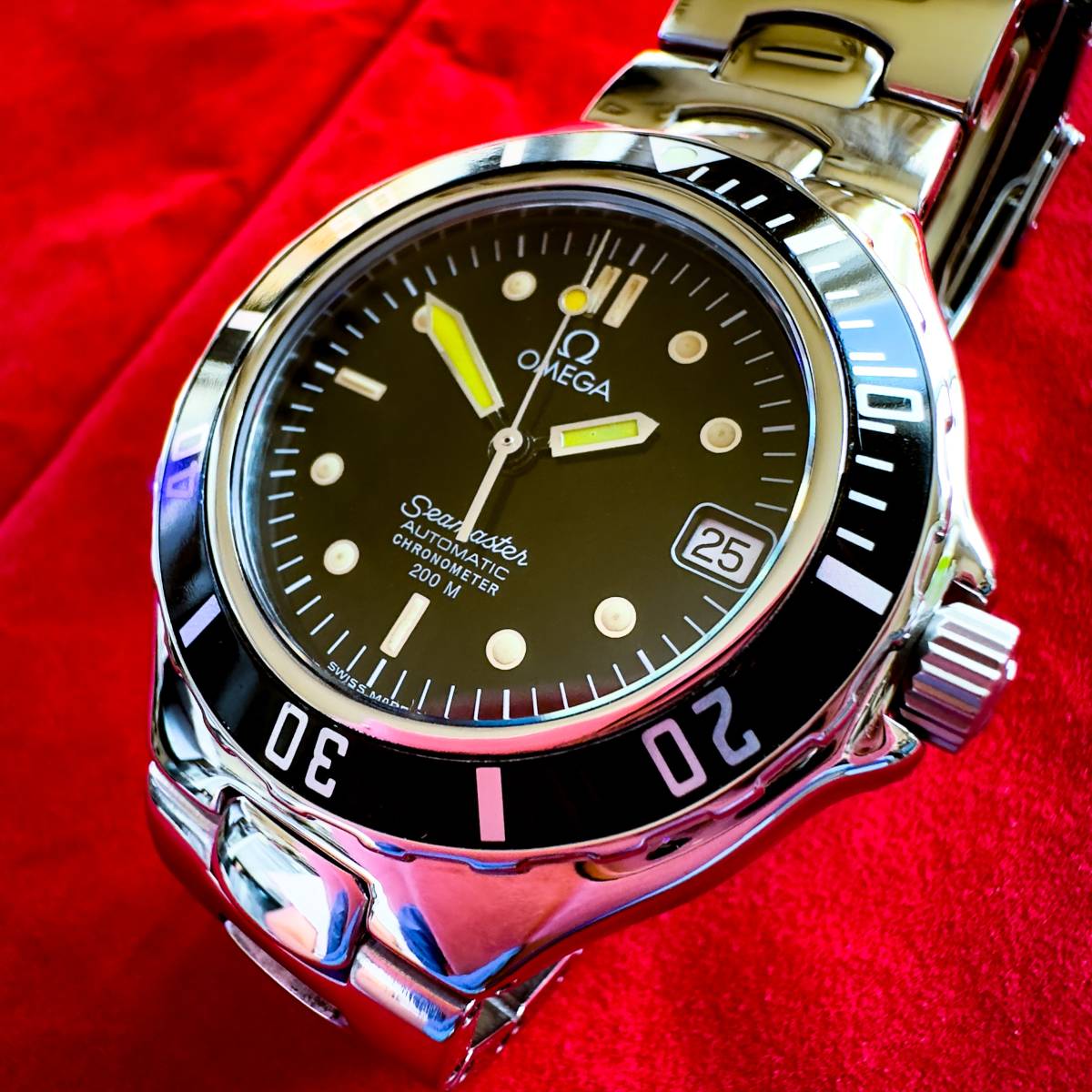 送料無料！ OH済 オメガ シーマスター 200 自動巻き クロノメーター OMEGA SEAMASTER 200 368.1062 プレボンド メンズ ダイバー 腕時計_画像1