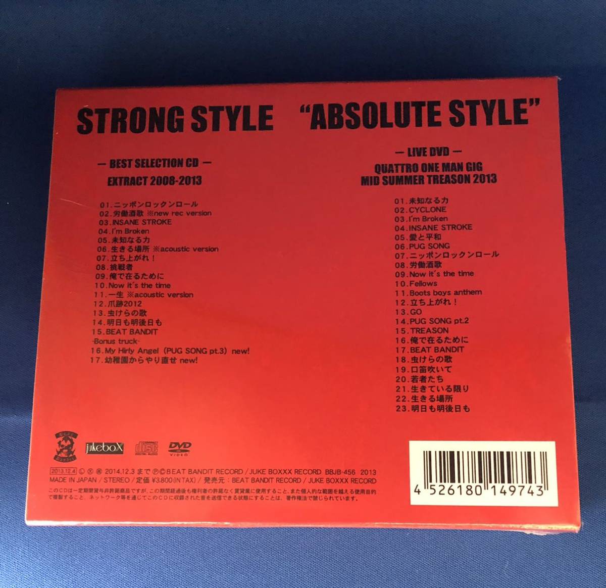 STRONG STYLE BESTアルバム　『ABSOLUTE STYLE』 CD +DVD2枚組　限定1000枚　未開封新品　ストロングスタイル_画像2