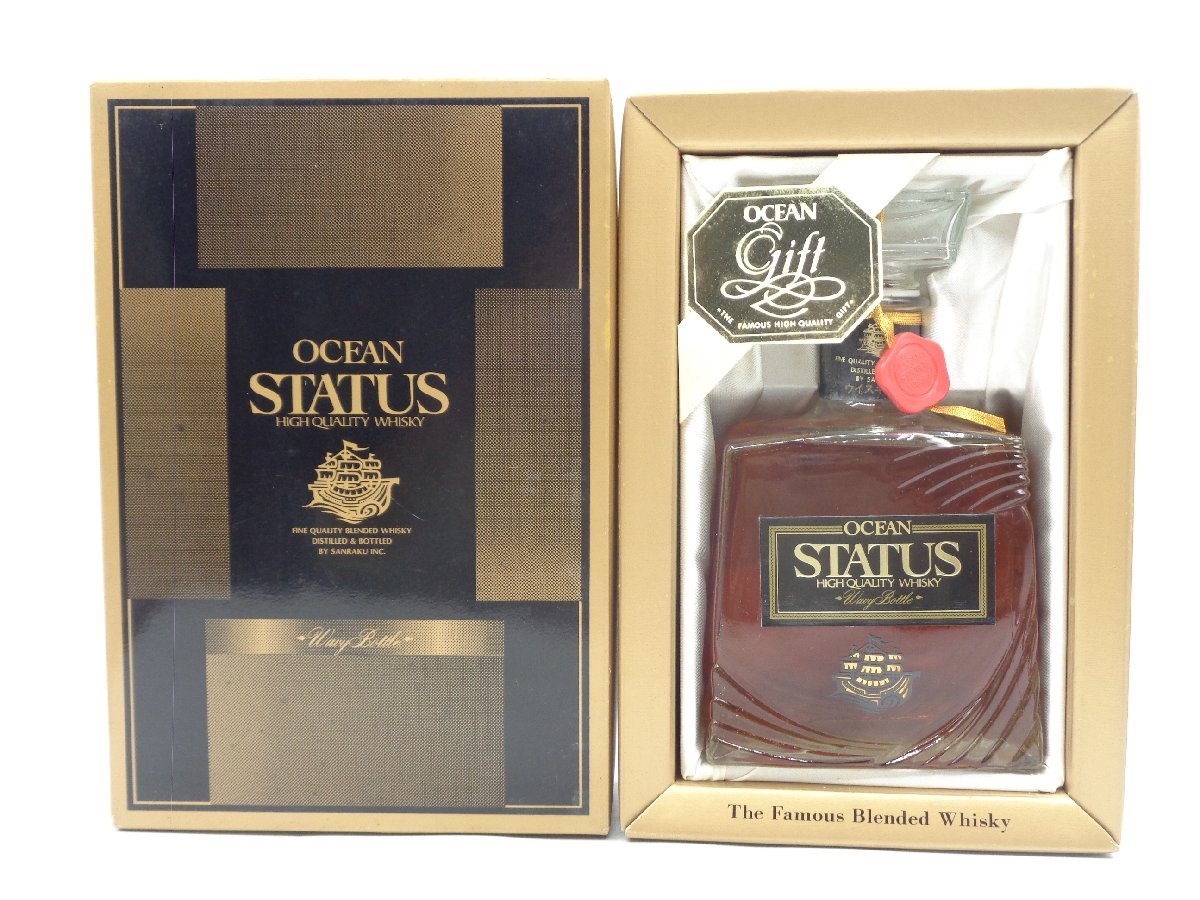 OCEAN STATUS オーシャン ステータス ウイスキー 特級 箱入 未開封 古酒 三楽 720ml X248897_画像1