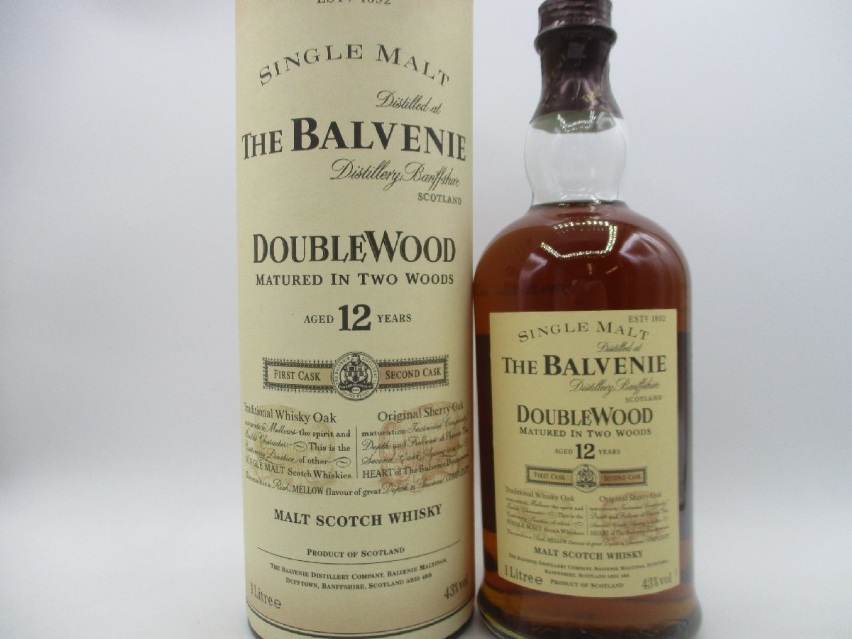THE BALVENIE DOUBLE WOOD 12年 バルヴェニー ダブルウッド シングルモルト スコッチ ウイスキー 1000ml 43％ 箱入 X248986_画像1