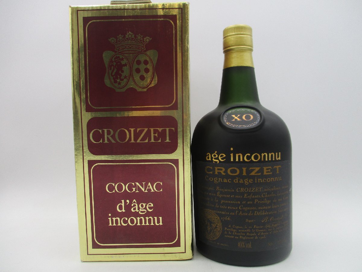 CROIZET XO AGE INCONNU クロアーゼ アージュ アンコニュ コニャック ブランデー 箱入 未開封 古酒 700ml C107765_画像1