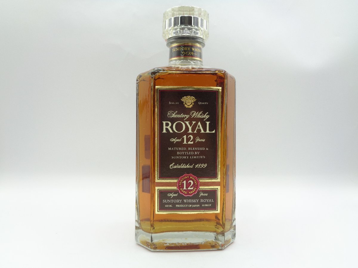 SUNTORY WHISKY ROYAL 12年 サントリー ウイスキー ローヤル スリム 未開封 古酒 660ml 40% P27063_画像1