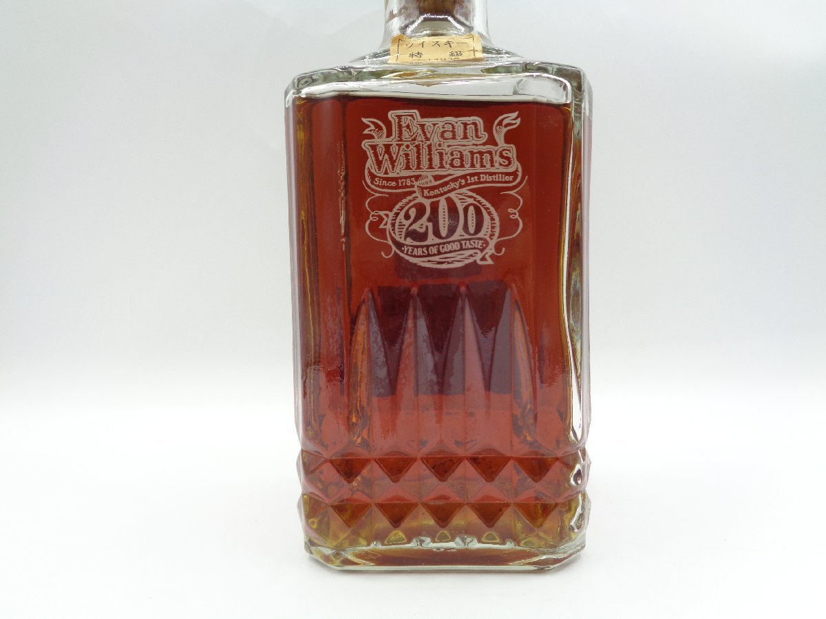 Evan Williams エヴァン ウィリアムズ 200周年記念 デキャンタ バーボン ウイスキー 特級 未開封 古酒 750ml 90PROOF X251333_画像5