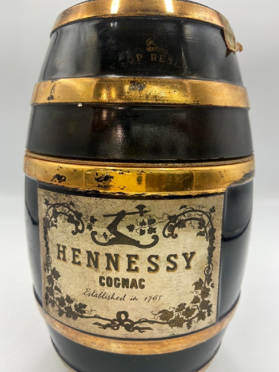 ST【同梱不可】 Hennessy ヘネシー VSOP リザーブ 樽型ボトル 945ml 42% 1847g 陶器 未開栓 酒 Z027087_画像4