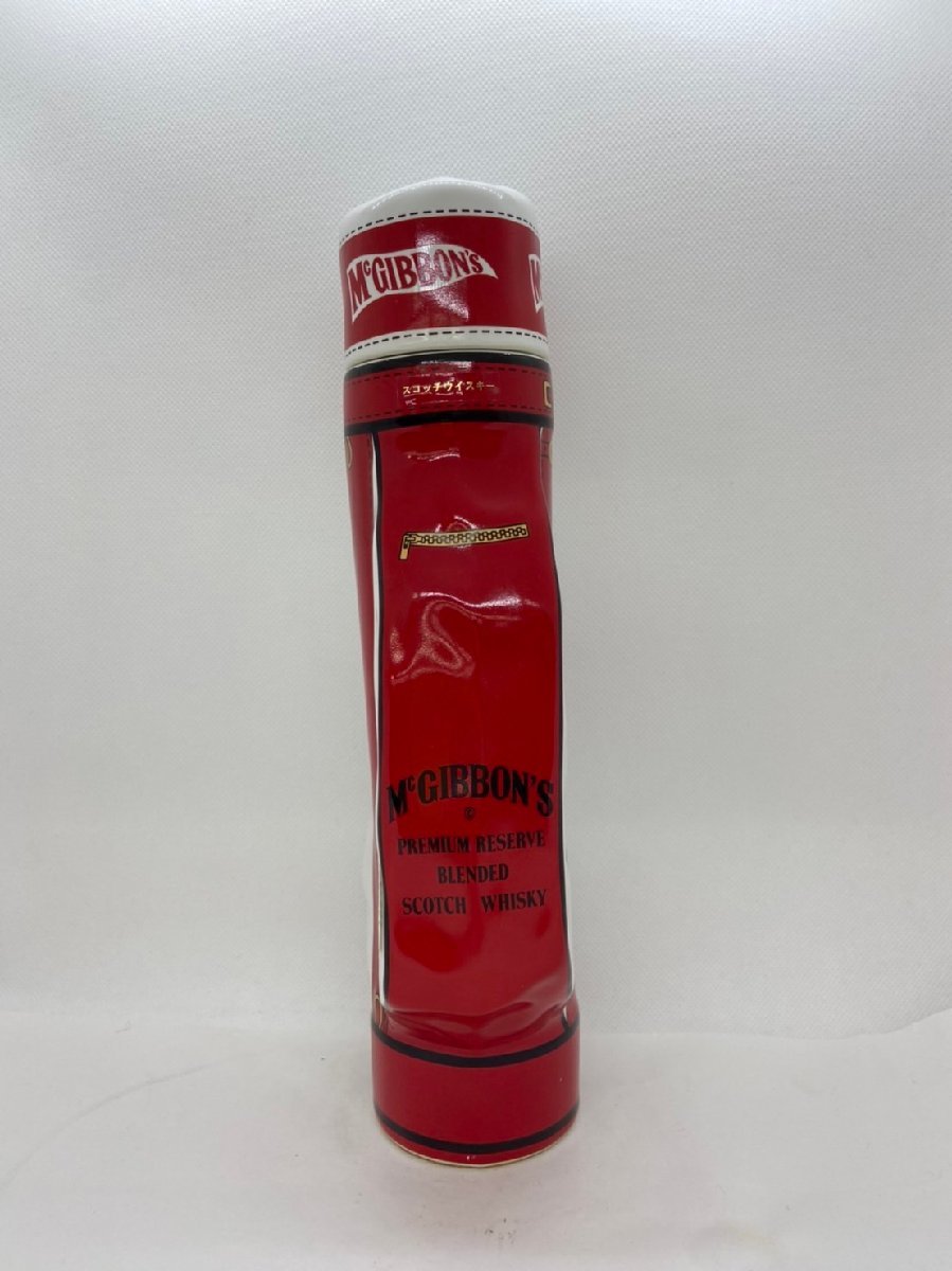 ST 【同梱不可】MCGIBBONS マックギボンズ ゴルフバッグ 陶器 1406g 43％ 700ml 未開栓 古酒 Z027408_画像2