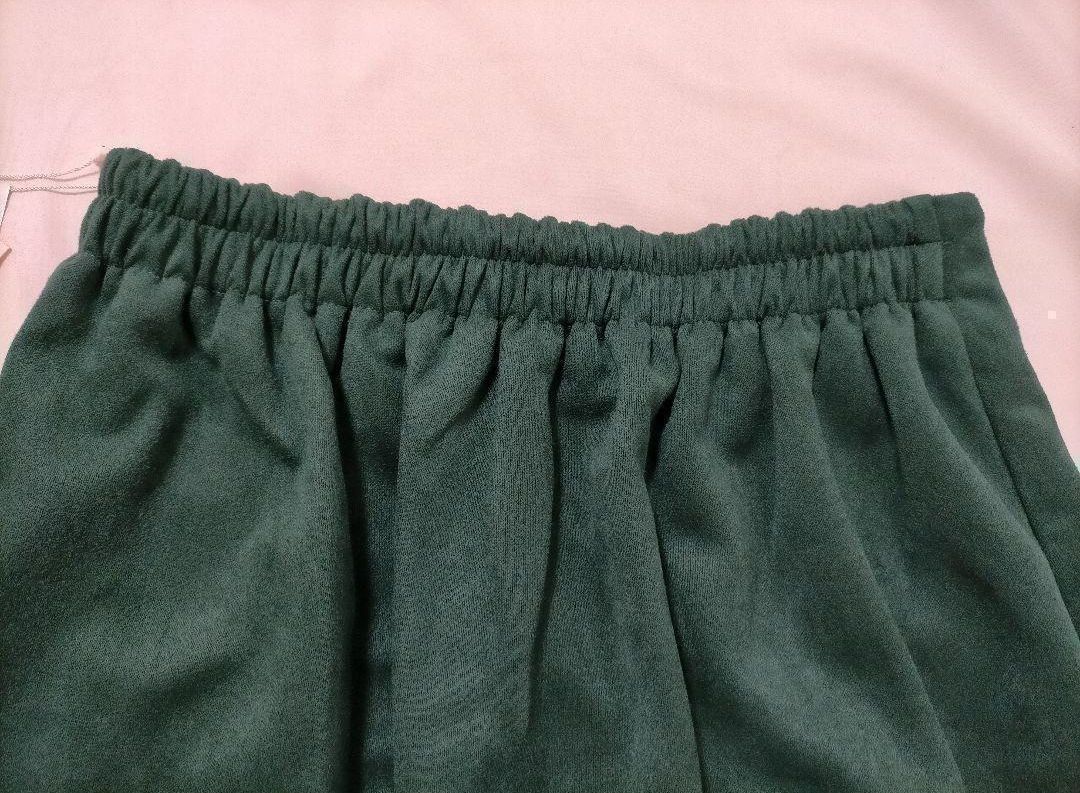 ★新品★　Lutique 【M】インナーパンツ付ミニスカート　スウェード　レディース　グリーン　緑