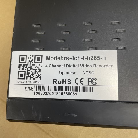 4CH　HD　デジタルビデオレコーダー　rs-4ch-t-h65-n　＃27294_画像4