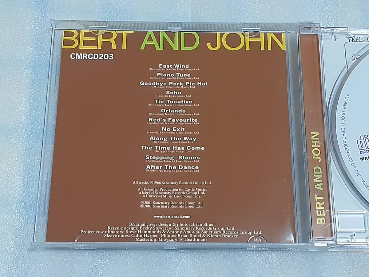 BERT JANSCH & JOHN RENBOURN/BERT AND JOHN 輸入盤CD BRITISH FOLK 66年作_画像2