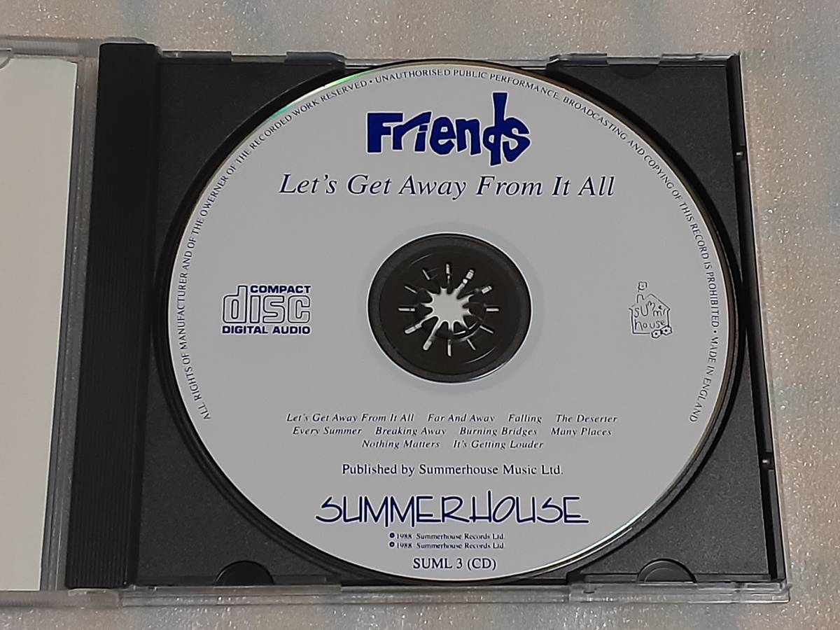 FRIENDS/LET'S GET AWAY FROM IT ALL 輸入盤CD UK INDIE ROCK POP 88年1st ネオアコ_画像3