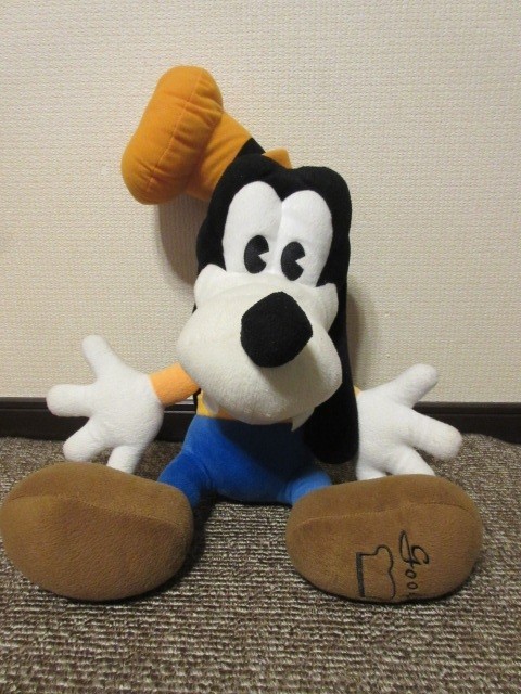 ディズニー Disney Land ディズニーランド キャラクター GOOFY グーフィー ぬいぐるみ 大きいサイズ 刺繍入り BIG 美品 12_画像1