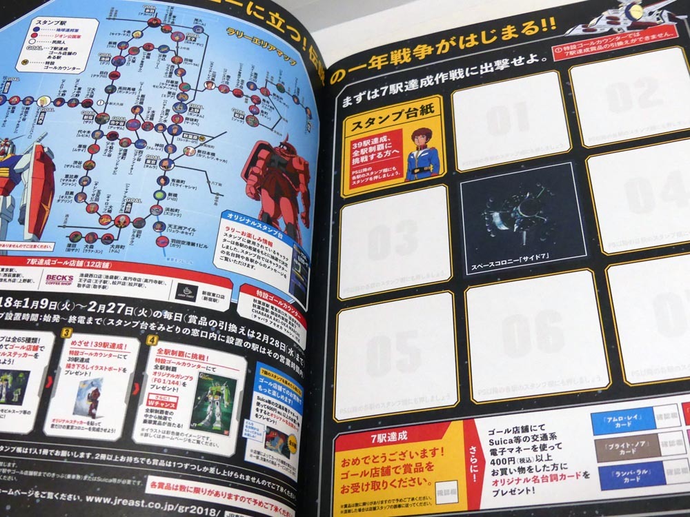 2018年 JR東日本 機動戦士ガンダム スタンプラリー行きまーす！スタンプ帳_画像3