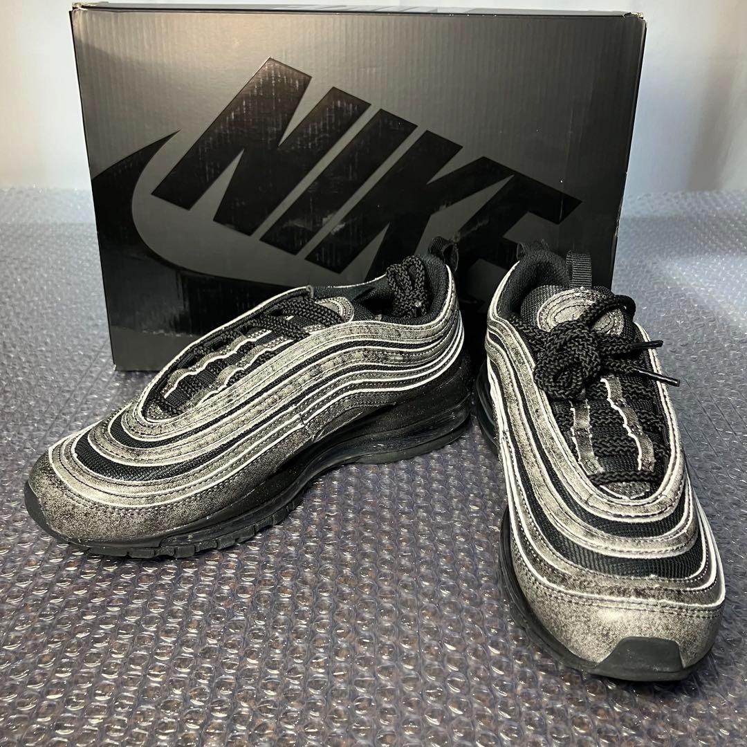 新品 24.5cm NIKE コムデギャルソン エアマックス 97 ブラック 1_画像7