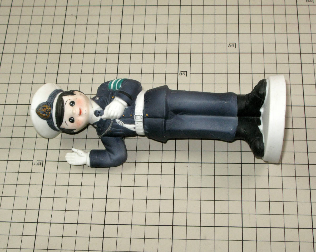 昭和レトロ/交通課 警察官 おまわりさん 陶器人形 フィギュア 置物 オブジェ 当時物_画像5