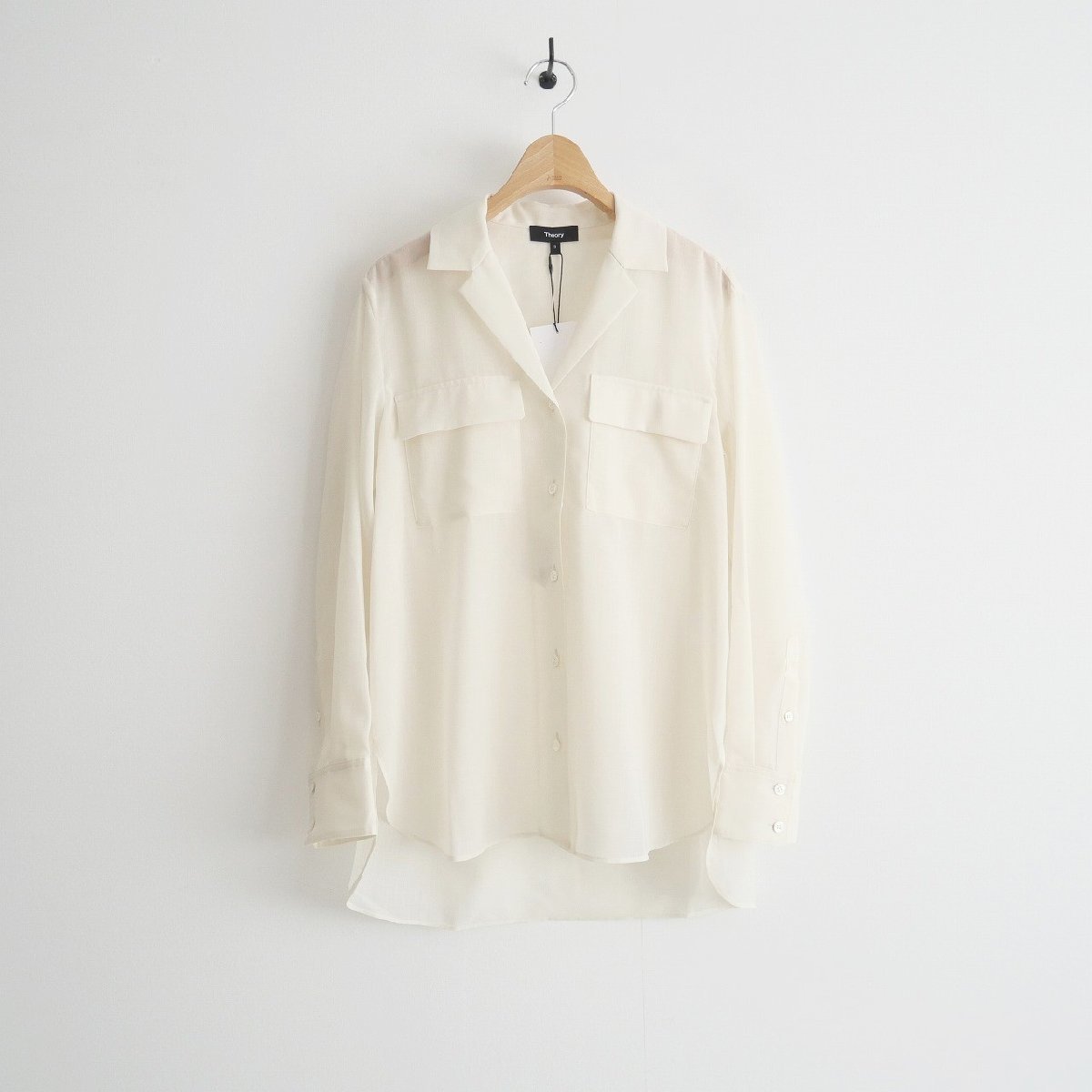 2023SS / 未使用 / Theory セオリー / Airy Shirting Notch Shirt シャツ S / 01-3108215 / 2304-0899