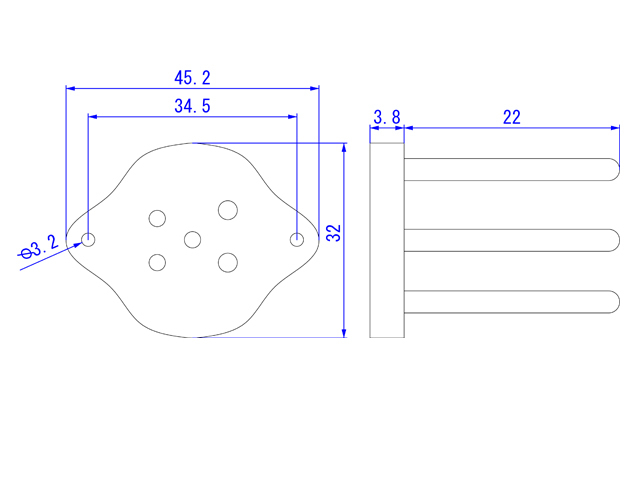 5ピン 金メッキ 真空管ソケット 4個セット PX4 PX25 管理番号[SO0042]_画像3