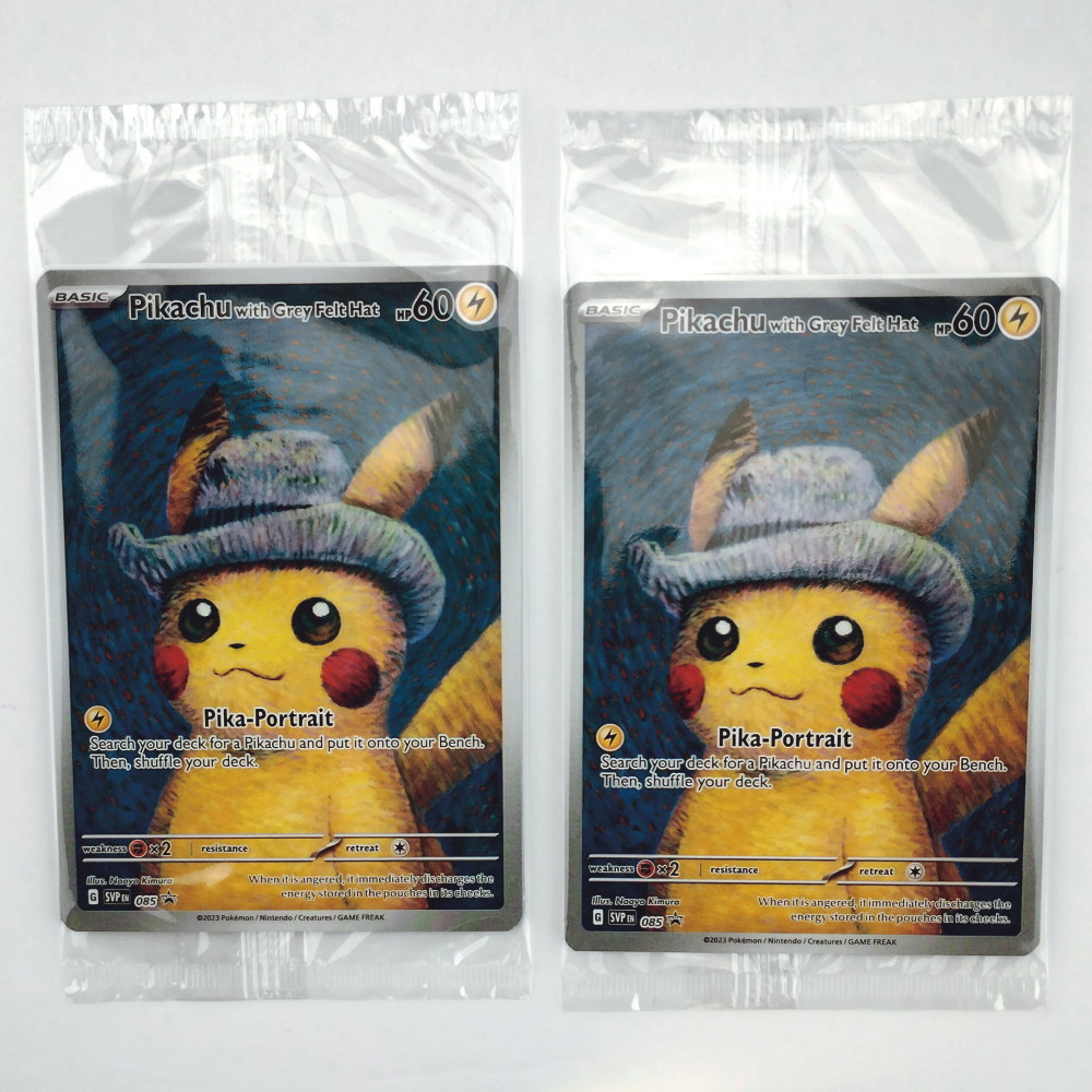 「5000円クーポン利用可能」 ゴッホピカチュウ 2枚セット PROMO 085 プロモ with Grey Felt Hat ポケモンカード 未開封限定品_画像1