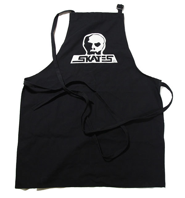 Skull Skates ( Skull ske-tsu) apron Logo BBQ Apron Black skateboard SKATE SK8 skateboard 