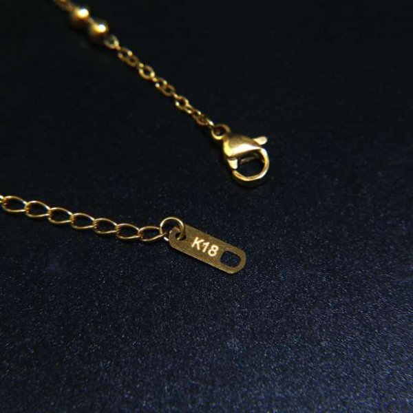 【1円スタート】金ネックレス ゴールド ネックレス Gold necklace K18 刻印 レディース ネックレス 花モチーフ ペンダント 18kgp 328_画像4