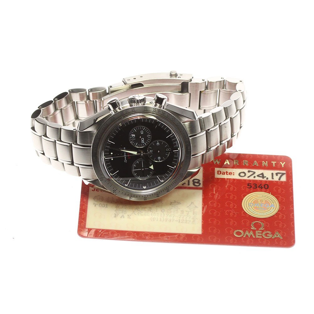  Omega OMEGA 3211.0425 Speedmaster Broad Arrow chronograph Date self-winding watch men's written guarantee attaching ._783794