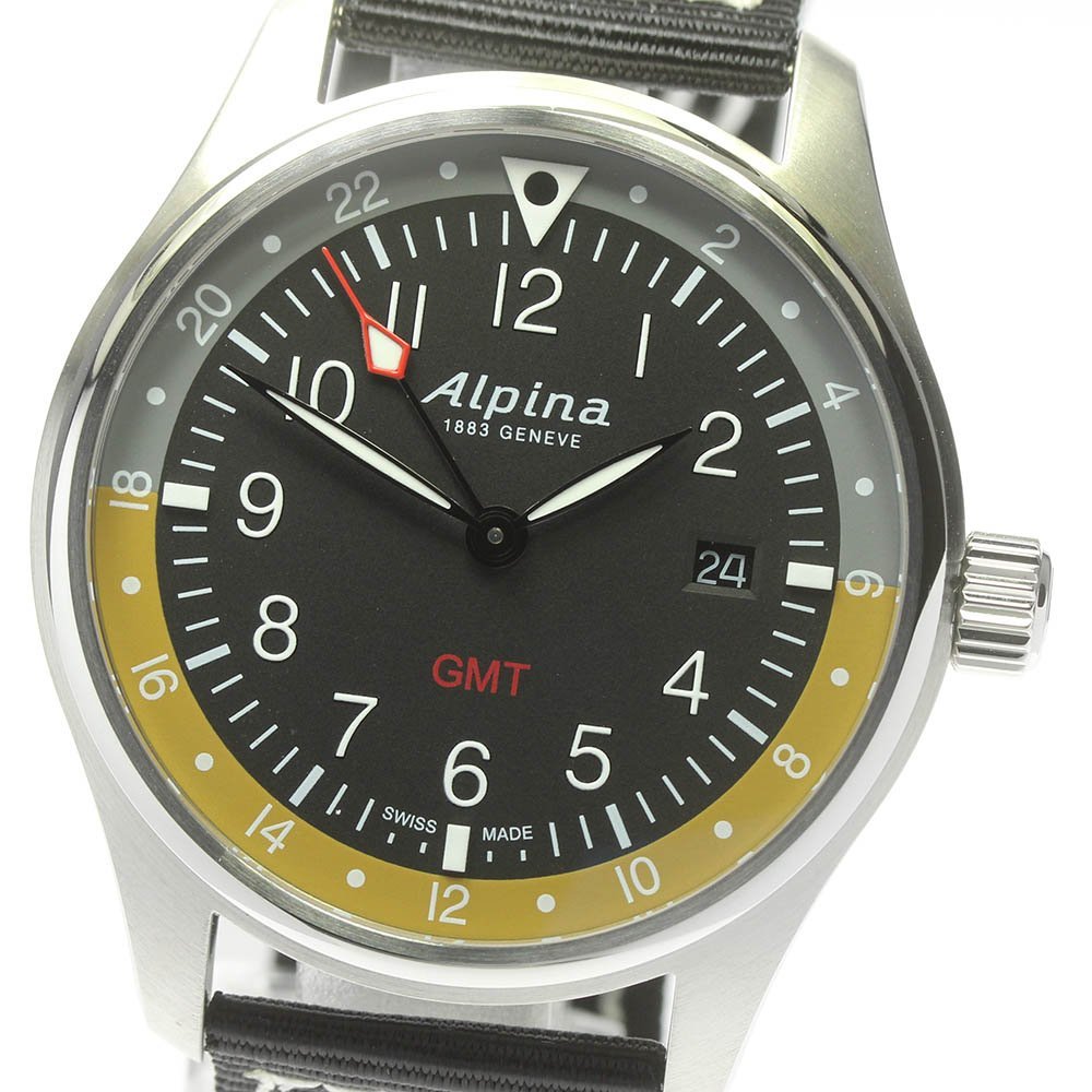 アルピナ Alpina AL-247BBG4S6 スタータイマー GMT デイト クォーツ メンズ 未使用品 箱・保証書付き_684147