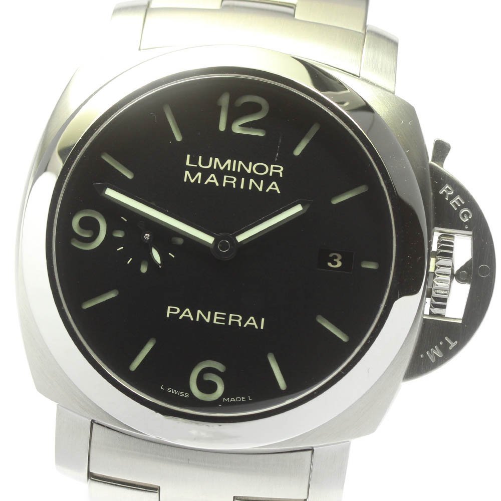 パネライ PANERAI PAM00328 ルミノールマリーナ 1950 3デイズ 自動巻き メンズ 良品 箱・保証書付き_681538【ev10】