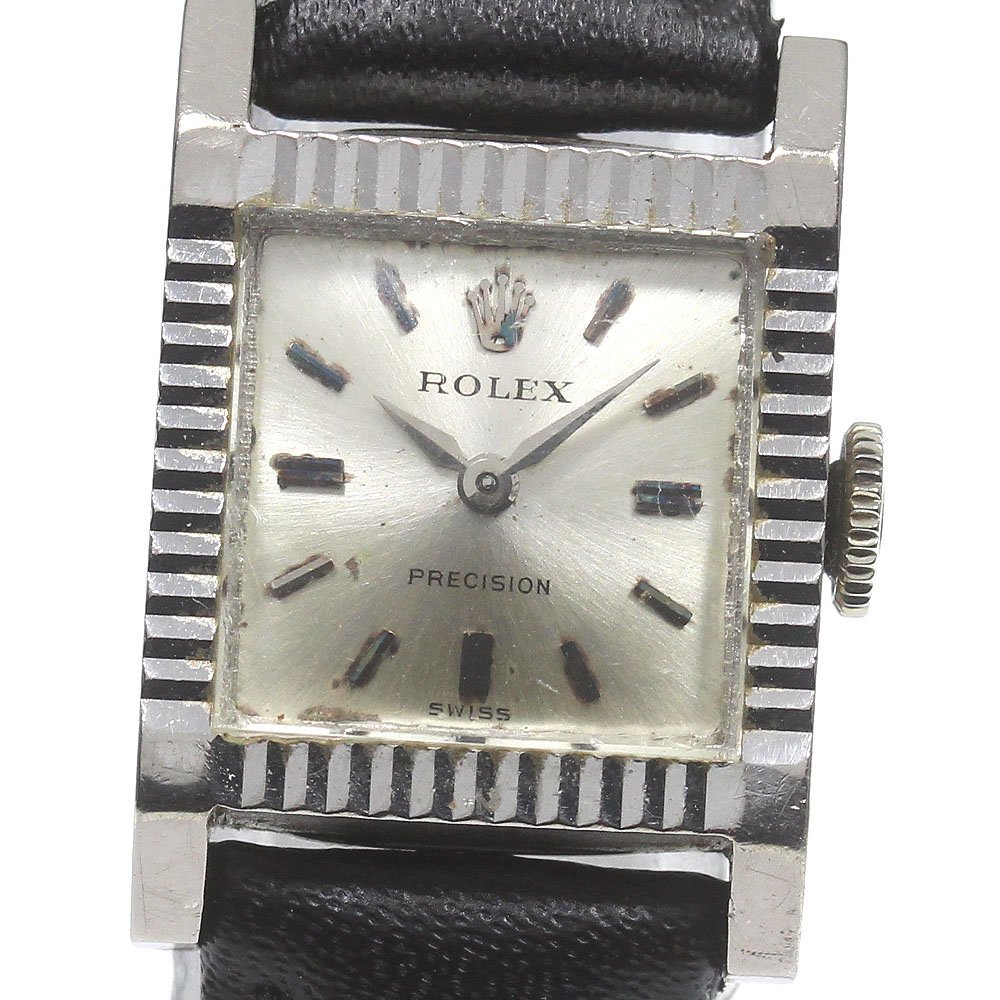 ロレックス ROLEX 9356 プレシジョン K18WG 手巻き レディース _781296