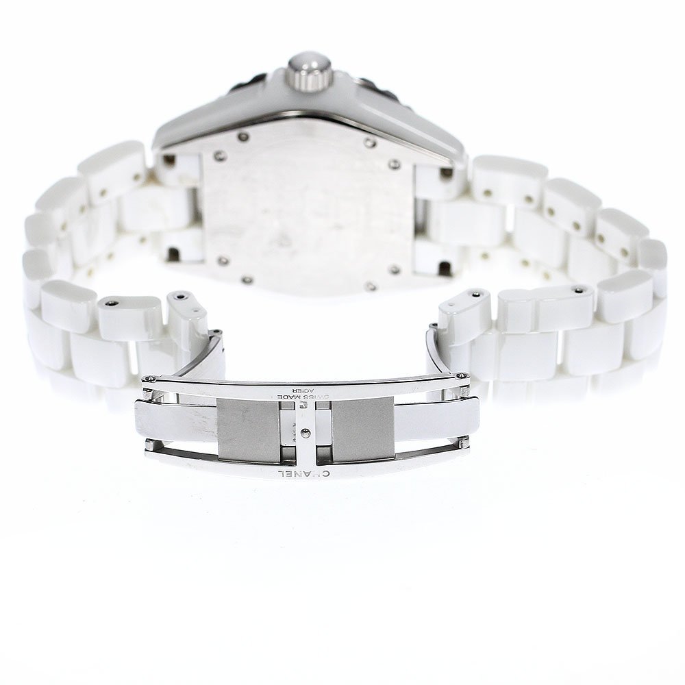  Chanel CHANEL H0969 J12 diamond bezel white ceramic self-winding watch men's box * written guarantee attaching ._790754