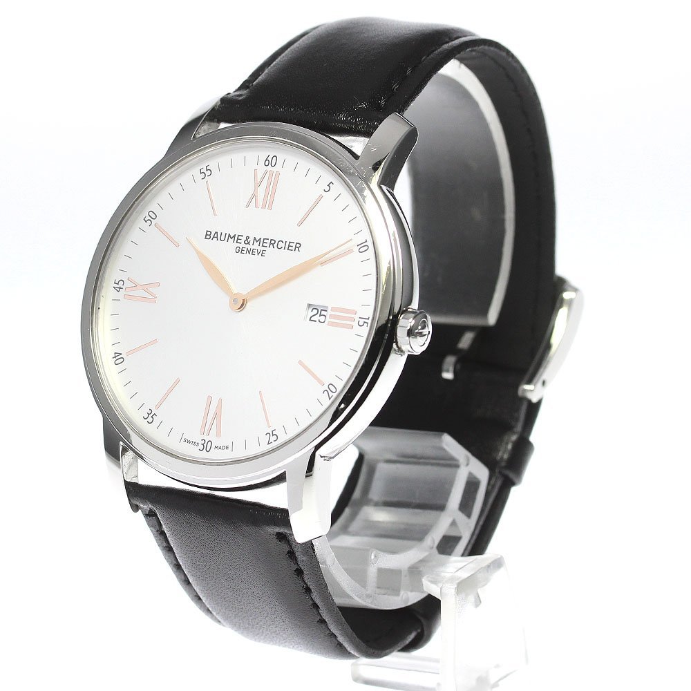  Baum &merusheBaume & Mercier MOA10144/65493klasima Date quartz men's written guarantee attaching ._793415