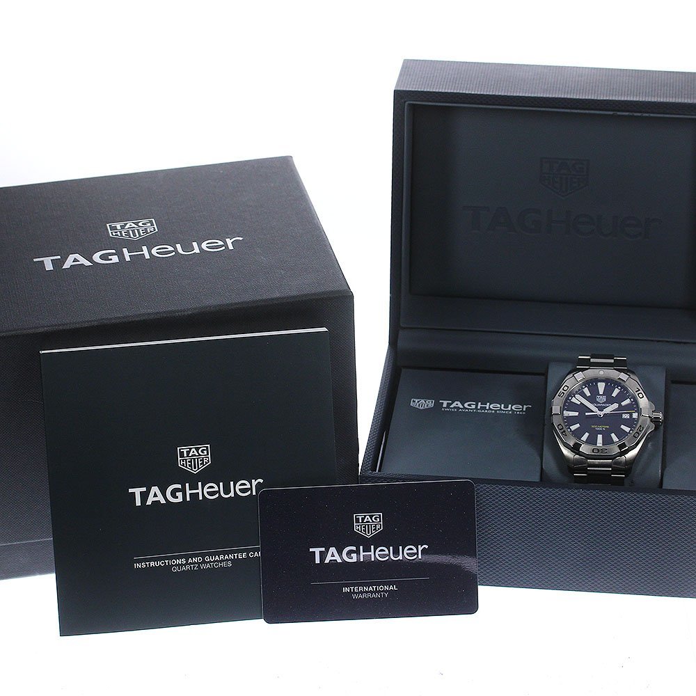  TAG Heuer TAG HEUER WBD1110 Aquaracer Date quartz men's box * written guarantee attaching ._785862[ev10]