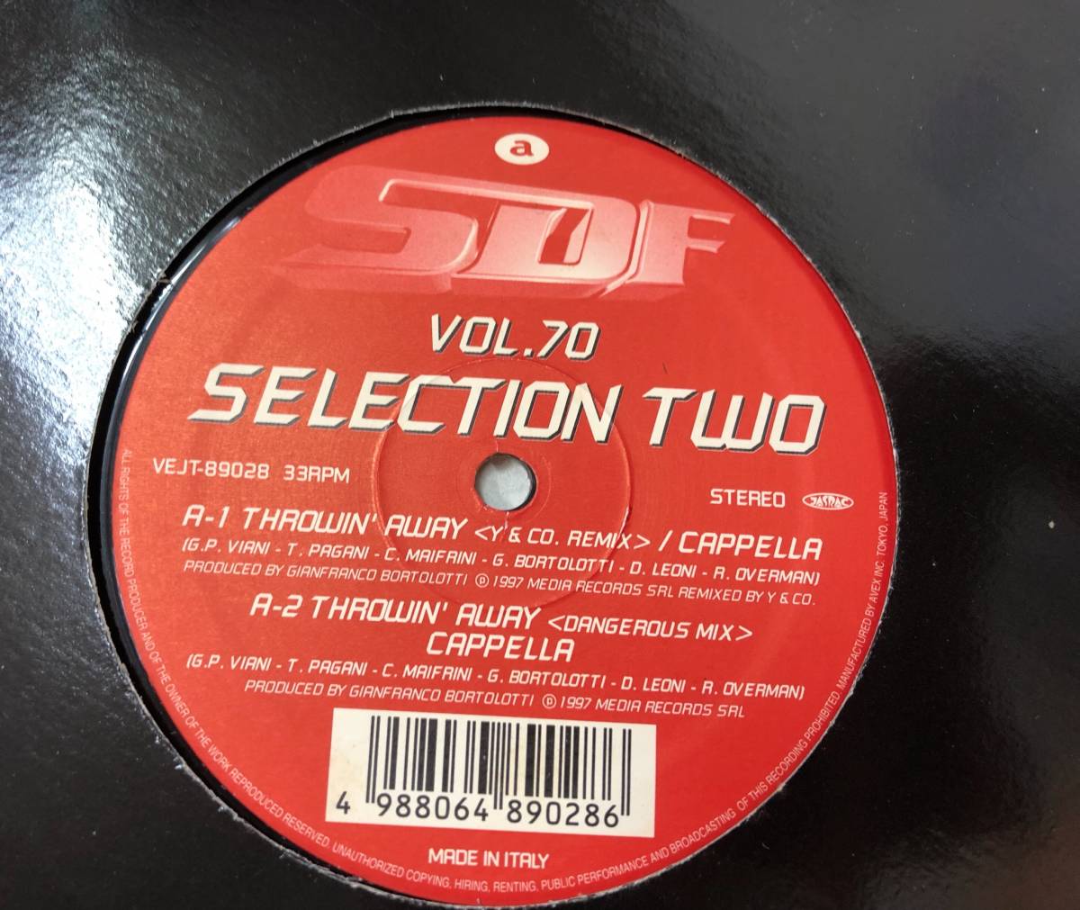 レコード SDF vol.70 SELECTION TWO VEJT-89028 231108-211_画像1