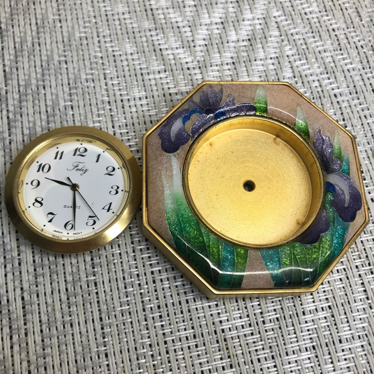 ジャンク品/安藤七宝店/ANDO CLOISONNE/置き時計/_画像5