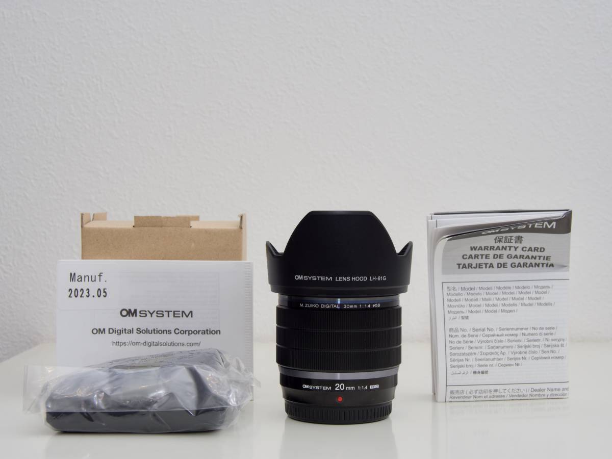 1円〜■5000円offクーポンも利用可（落札条件要確認）★ほぼ新品★　OLYMPUS M.ZUIKO DIGITAL ED 20mm F1.4 PRO_画像1