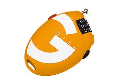 処分 ギザ TL956 コンビネーションロック コンパクトワイヤー 730mm 50g 番号自由設定可能 橙色 13604 ゆうメール可_画像1