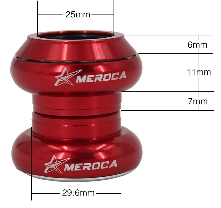 処分 MEROCA アルミ製 1インチ(25.４mm) ヘッドパーツ 約75g フレーム側29.6mm ゴールド 1045_画像3