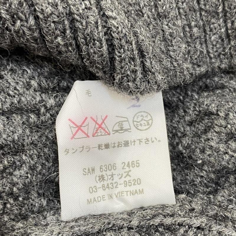  Lounge Lizard Lounge Lizard / long sleeve wool sweater / cable knitted / WOOL 100% / plain / GRY / 1 1 ash / gray plain 