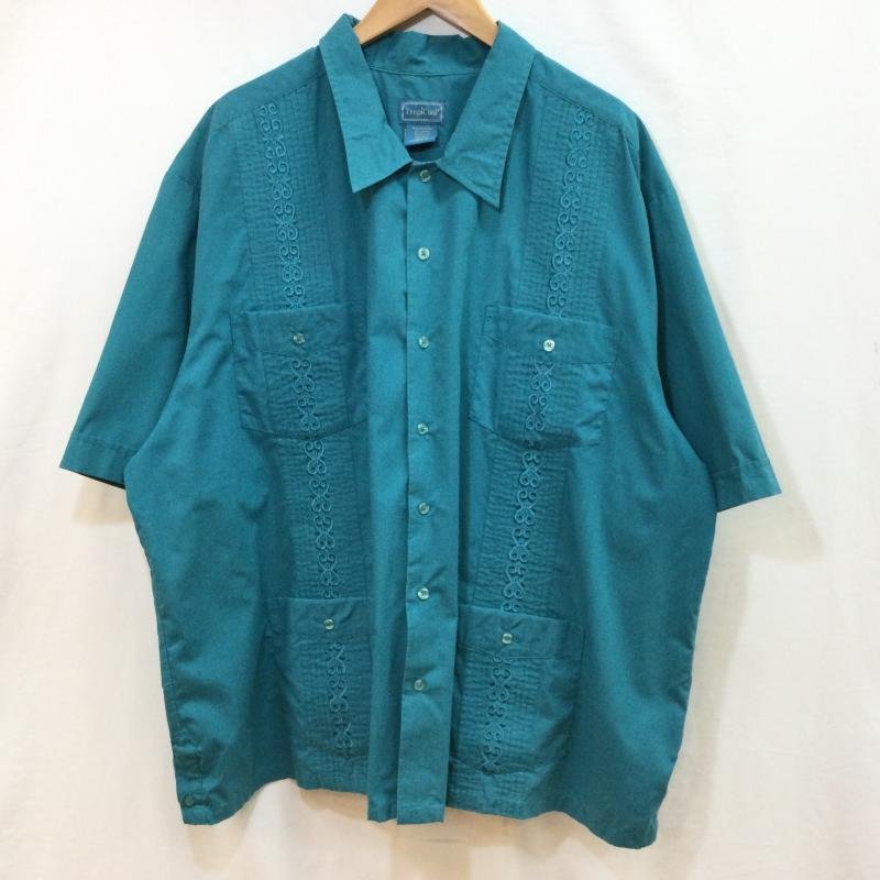 古着 Tropi Cool カラーシャツ 刺繍 半袖 サイズ3XL シャツ、ブラウス シャツ、ブラウス - 青 / ブルー