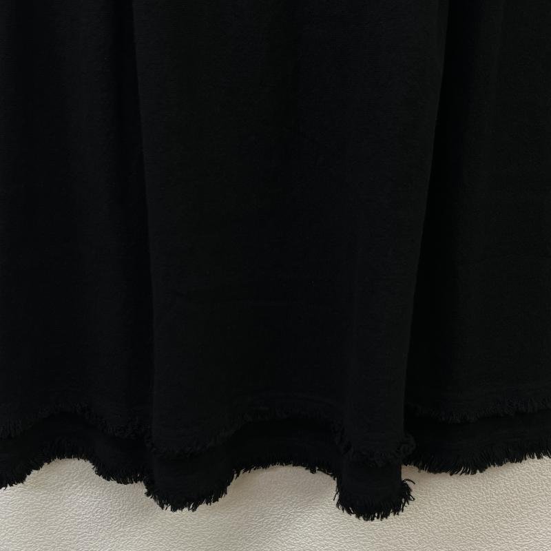 トリココムデギャルソン AD2000 TS-02017M リネン混 裾ティアード フレア ギャザー スカート スカート M 黒 / ブラック_画像6