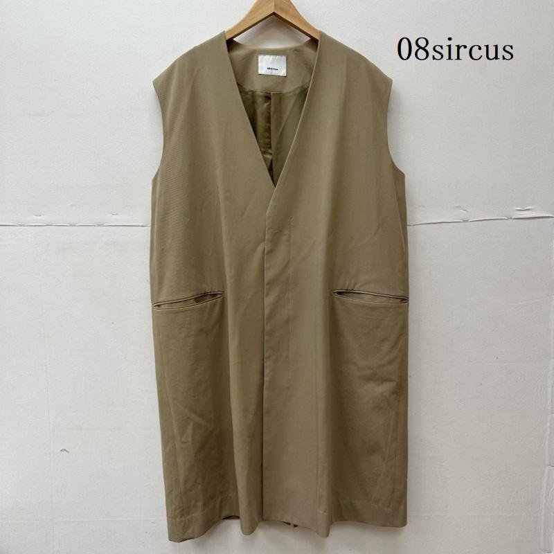 ゼロエイトサーカス 20ss High count gabardine sleeveless coat ノースリーブ コート コート コート 1 ベージュ / ベージュ