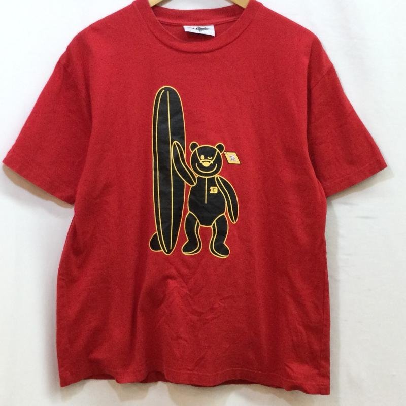 ＵＳＥＤ古着 Bear Surf Boards プリントＴシャツ サーフ B2003C Tシャツ Tシャツ M 赤 / レッド_画像1