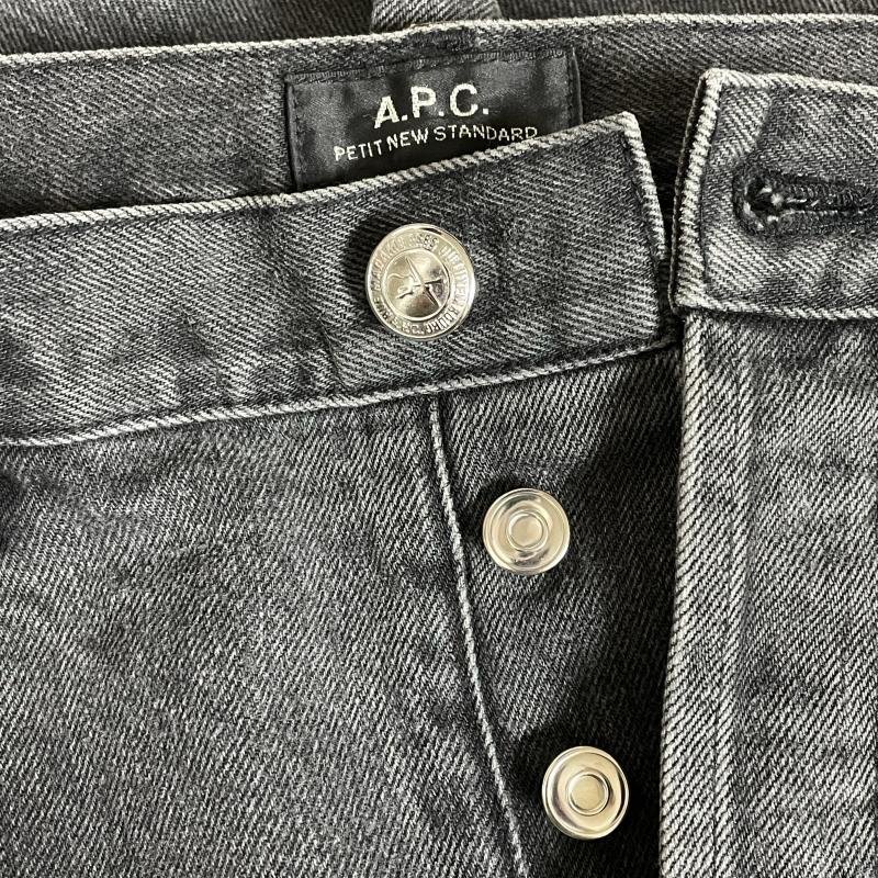 アーペーセー A.P.C. ボタンフライ ストレートスリム デニムパンツ 24162-1-60181 パンツ パンツ 30インチ 灰 / グレー 無地_画像7