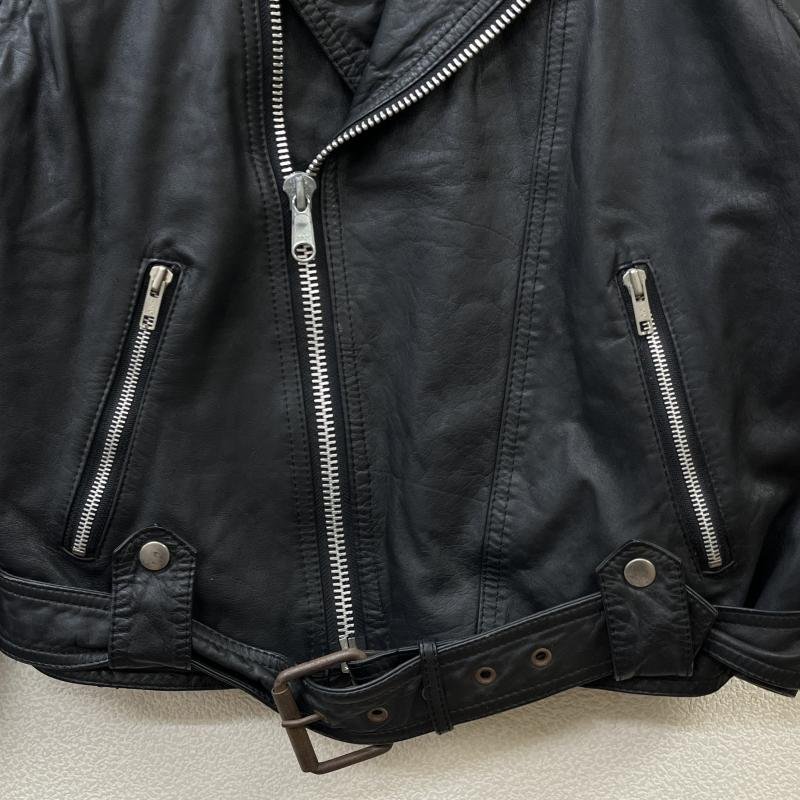 古着 90年代頃 ビンテージ レザー ダブル ライダース OLD YKK キルティングライナー ジャケット、上着 ジャケット、上着 L_画像3