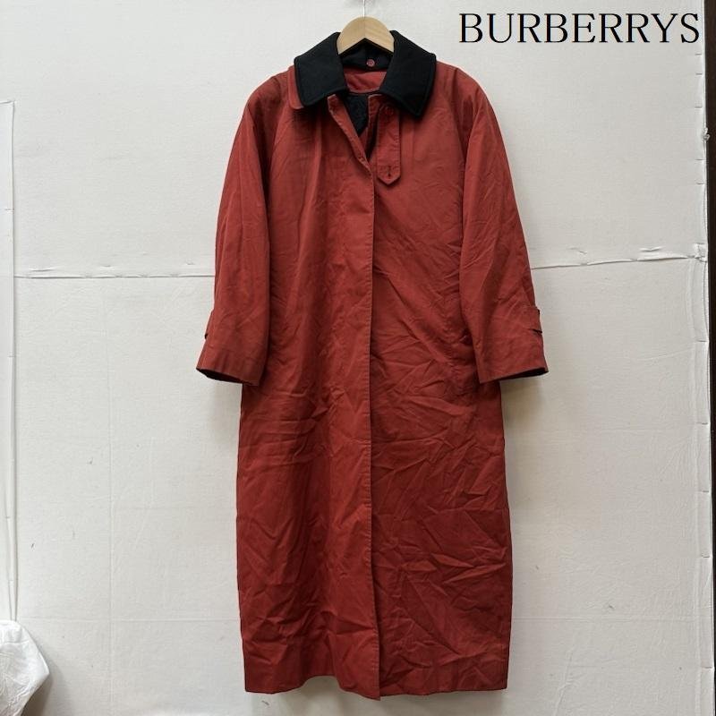 珍しい バーバリーズ ステンカラー コート ウール 襟 ライナー 取り外し可 ノバチェック コート コート - 赤 / レッド Mサイズ