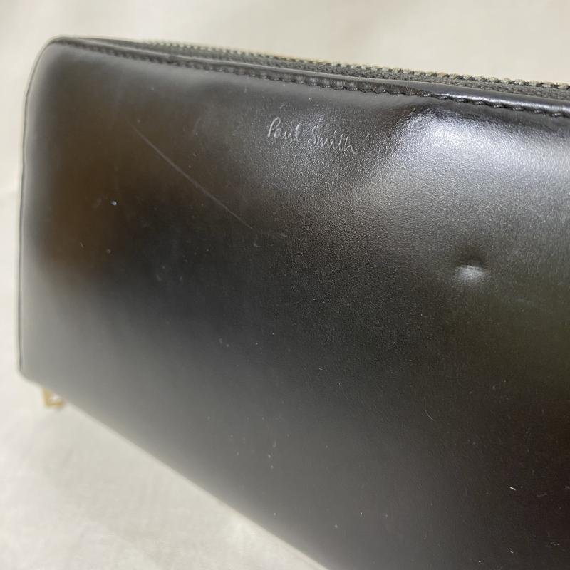 ポールスミス AUPC 4778 W761A/Long Wallet Black/レザー/LEATHER/長財布 財布 財布 表記無し 黒 / ブラック ストライプ_画像2