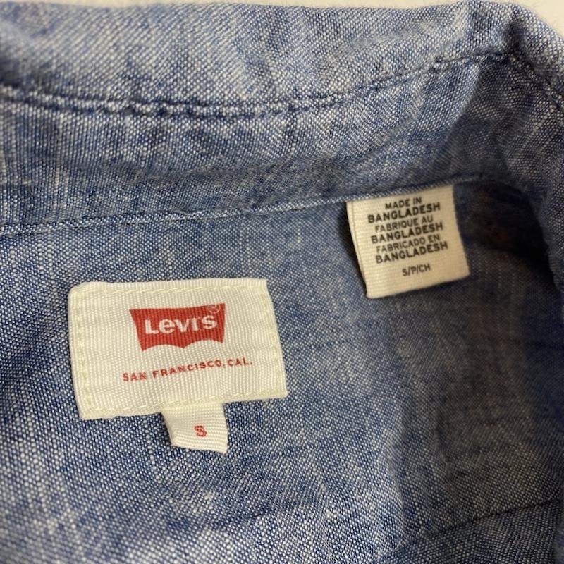 リーバイス Levi's / ロングスリーブデニムシャツ / シャンブレー / S シャツ、ブラウス シャツ、ブラウス S 水色 / ライトブルー 無地_画像8