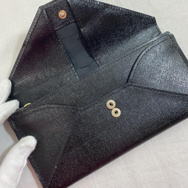 サンヒデアキミハラ MAIL Long Wallet/メール型長財布・角シボ(ブラック)/牛革/レザーウォレット 財布 財布 表記無し 黒 / ブラック_画像8